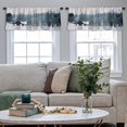 thumbnail image 4 of LALILO Kitchen Curtain Valance Cottage Frosty Snowy Rod Pocket Window Curtain 52"x 18" Set of 2, 4 of 7