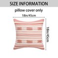 thumbnail image 7 of REGALWOVEN Boho Striped Decorative Throw Pillow Covers Pack of 2 Soft Square Cushion Covers for Sofa Bedroom Living Room Home Decor Pink 18" x 18", 7 of 7