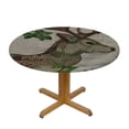 thumbnail image 3 of Orinice Deer Tree Branch Decorative Round Table Cover Stain Resistant Washable Perfect for Indoor Outdoor Tablecloth Kitchen Dining Wedding Parties with Elastic Edge 100% Polyester Fiber 42-46, 3 of 8