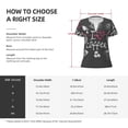 thumbnail image 4 of Zufioo I Love Coffee for Women's Deep V-neck Short-sleeved T-shirt, Top with Short Sleeves - with Stainless Steel Buckle, Moisture Wicking, Ideal Home Wear-XX-Large, 4 of 7