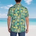 thumbnail image 6 of Haiem Animals with Leaf Printed Hawaiian Shirt for Men - Men’s Casual Beach Summer Shirts - Stretch Fabric with Modern Fit-Large, 6 of 9