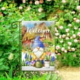 thumbnail image 5 of Welcome Spring Summer Garden Flag Gnome Floral Double Sided Farmhouse Rustic Yard Outdoor Decor 12.5x18 inch, 5 of 6