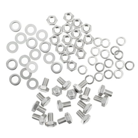 

16Pcs Stainless Steel Home Screw Nut Kit Machine Standard Props (Silver)