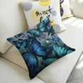 thumbnail image 5 of blue butterflies stars Linen toss pillowcase decoration pillowcase gifting preferred 18x18 inch cushion cover 2 sets sofa pillowcase sofa bedroom living room car, 5 of 8