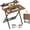 Walnut, variant on Folding Computer Desk with Adjustable Height, Foldable Table with Monitor Stand, Small Office Desk for Bedroom, Space Saving Desk for Home Office, Easy Assemble