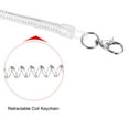 thumbnail image 4 of Uxcell Retractable Coil Spring Keychain Clasp with Key Ring 380mm, 2 Pack Plastic Spiral Stretchy Cord, Clear, 4 of 5