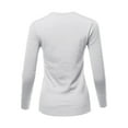 thumbnail image 3 of A2Y Women's Fitted Viscose Crew Neck Long Sleeve Metal Button Detail Sweater Off White S, 3 of 6