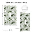 thumbnail image 3 of Balery green plaid Moose tree for Duplex Wall Plates Kit, Electrical Outlet Covers, Standard Size 1-Gang 5.0" x3.0", Electric Receptacle Plug Covers-Style T, 3 of 6