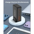 thumbnail image 3 of Cargador USB C InnotechSc Estación de Carga Rápida 8 Puertos 268 W con 5 USB-C + 3 USB-A, 3 of 11