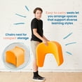 thumbnail image 5 of ECR4Kids  Wave Seat Perch Stool, 18in - 19.6in Seat Height, Flexible Seating, Orange, 2-Pack, 5 of 9