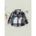 thumbnail image 2 of Bagilaanoe Toddler Baby Boy Flannel Shirts Jacket Plaid Long Sleeve Single-Breasted Shacket 4T 5T 6T Kids Fall Casual Outwear, 2 of 7
