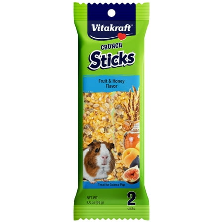 UPC: 0051233257570 | Vitakraft Crunch Sticks Guinea Pig Chewable Treats – Fruit and Honey – Supports Healthy Teeth