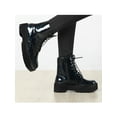 thumbnail image 6 of BLISSFUL STEP Valentine's Women's Boot Colorful Round Toe Platform Lace Up Ankle Boots Black 7.5, 6 of 8