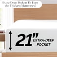 thumbnail image 2 of Stylish Pleated Hem 21-inch Extra Deep Pocket Comfortable Microfiber Sheet Set by Southshore Fine Linens, 2 of 10