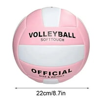 Beach Volleyball, Waterproof Soft Durability Stability Sports Ball Equipment, for Outdoor Indoor Beach Play Game Pool Gym Training, Pink