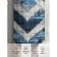 thumbnail image 6 of Abstract Art Sheer Curtains 63 Inches Long 2 Panels Blue White Gray Geometric Vintage Modernism Light Filtering Semi Sheer Window Curtains Drapes for Bedroom Living Room 52"x63", 6 of 7