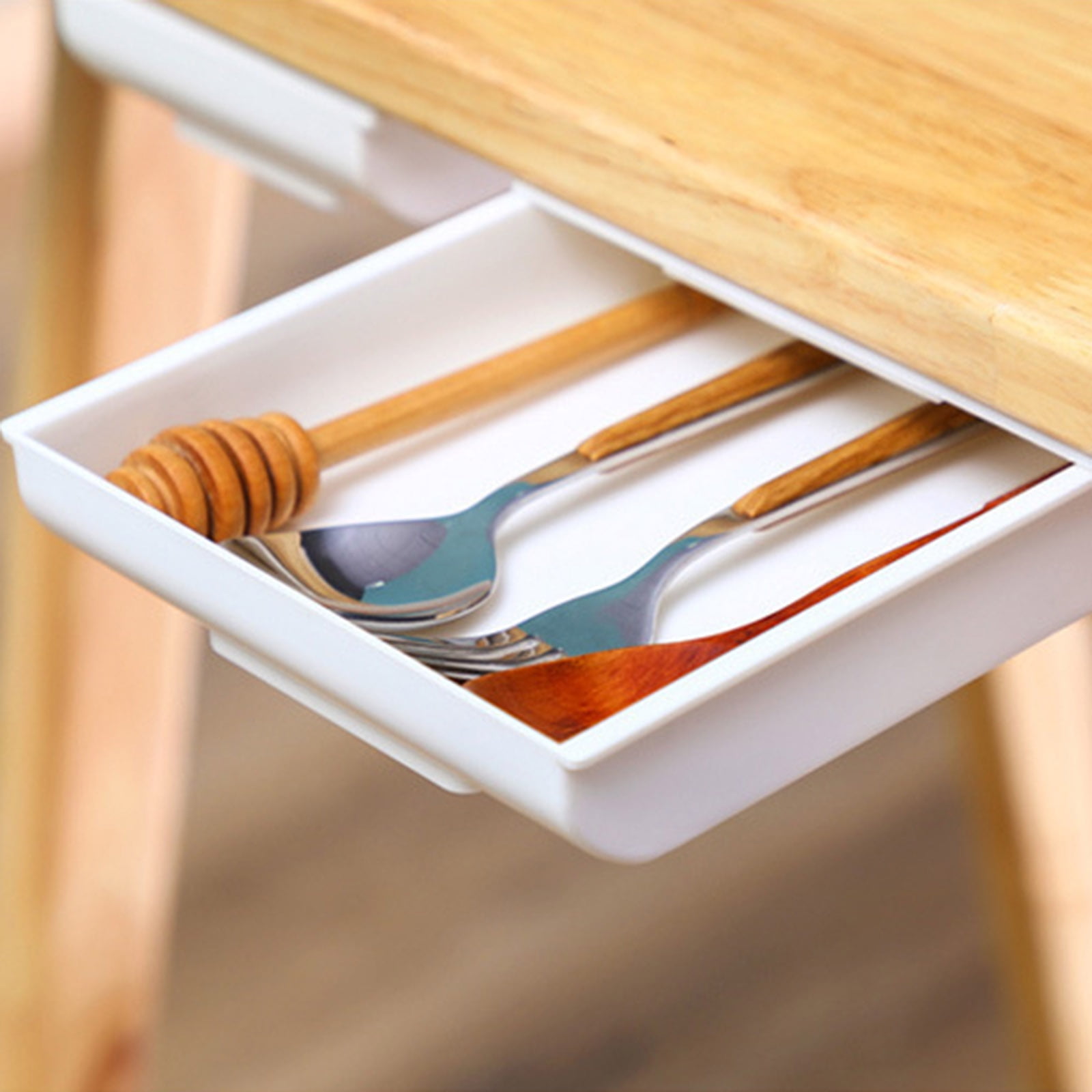Compact Under Desk Organizers Using Strong Adhesive For Stationery Remote Controls And Accessories