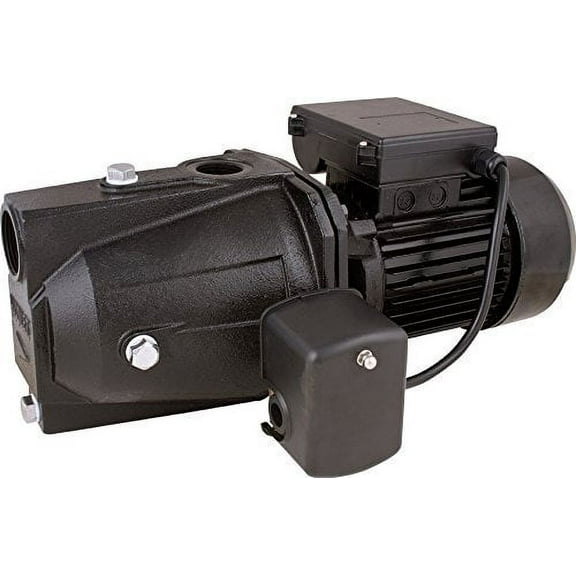 Star SJ05S 1/2 HP Cast Iron Shallow Well Jet Pump, Self Priming 115/230 Volt, Black