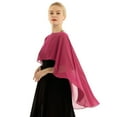 thumbnail image 3 of Miaeowve Women Soft Sheer Chiffon Bolero Shrug Wedding Capes Shawl Wrap for Bridesmaid Dress Cover Up Burgundy One Size, 3 of 7