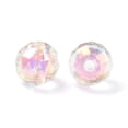thumbnail image 3 of Two Tone Rainbow Iridescent Acrylic Beads Faceted Round Pink 15x15.5mm Hole: 3.8mm, 3 of 3