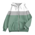 thumbnail image 5 of AGWOLF Full Zip Up Sweatshirts for Women Oversized Cradient Hooded Jacket Coat Tredy Cardigan Long Sleeve Tops with Pocket, 5 of 5