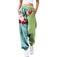 thumbnail image 5 of Pantalones deportivos casuales holgados con estampado navideño para mujer de Europa y América Pantalones casuales para mujer, 5 of 5