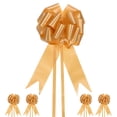 thumbnail image 1 of 10 piezas de grandes lazos de tirón de 10 pulgadas para cestas de boda, dorado, 1 of 1