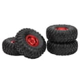 thumbnail image 3 of RC Car Rubber Tire, Relieve Vibration 4PCS Exquisite Rubber Tire  For MN90 91 99 99S 1/12 RC Car Red, 3 of 8