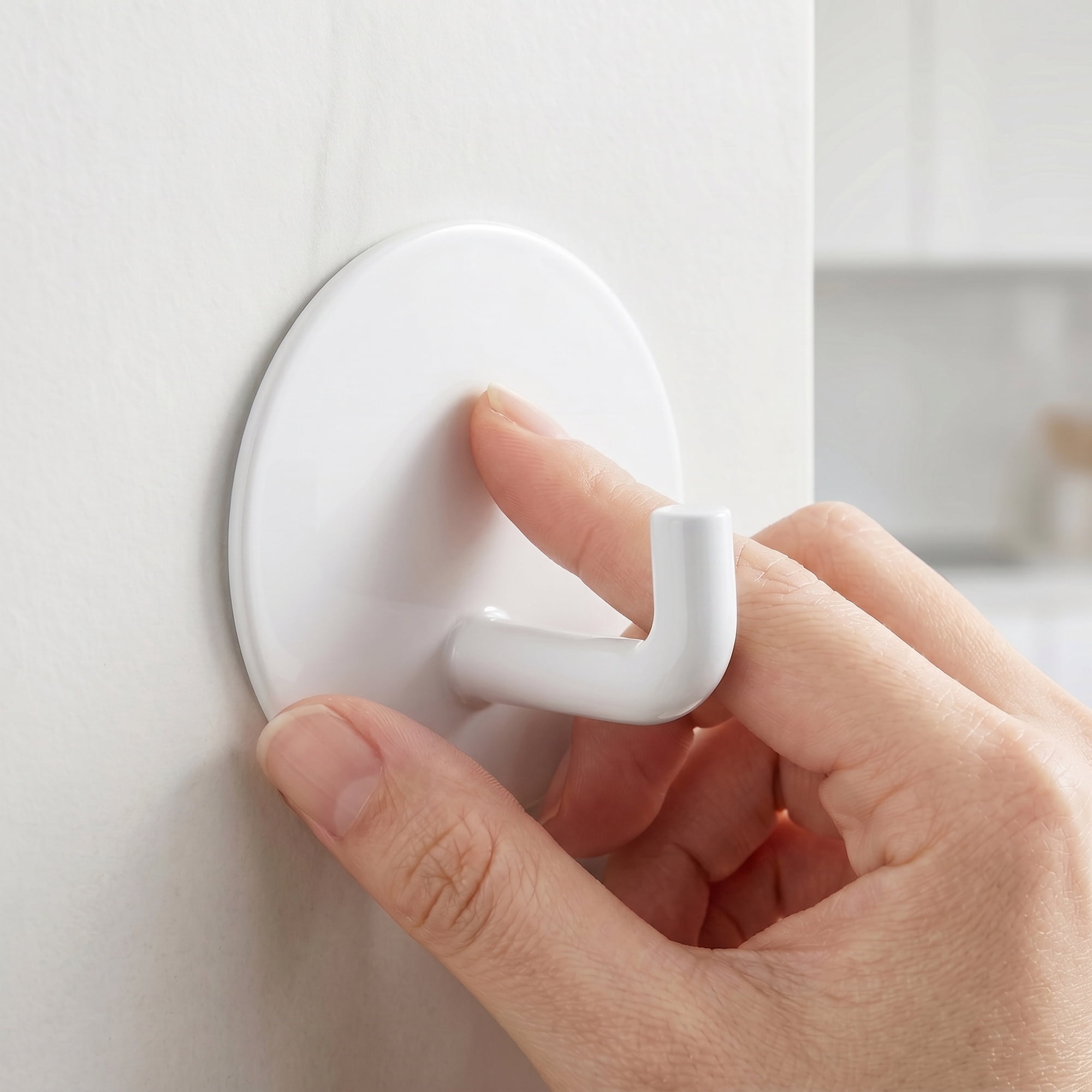 Unique Bargains 12Pcs Utility Hooks Metal Round Durable Wall Hooks White - Round