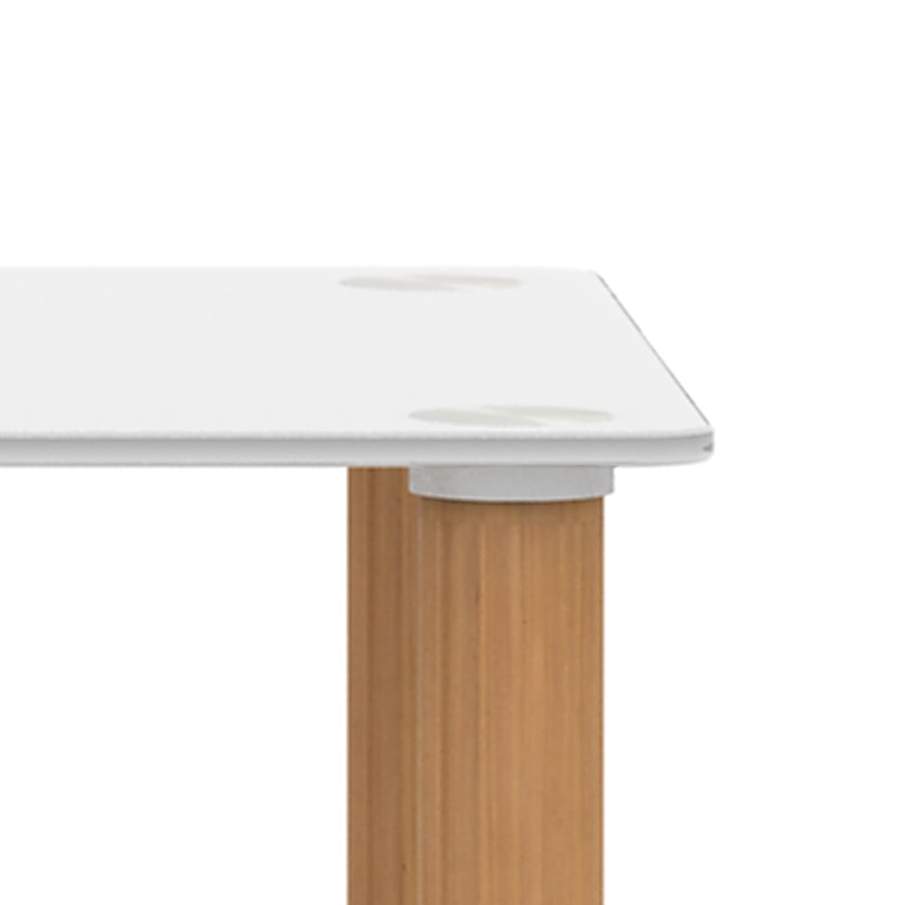 Kadyn End Table, 2-Tier Bedside Table with Storage Shelve, Side Table for Living Room Bedroom, White+Oak Kadyn End Table, 2-Tier Bedside Table with Storage Shelve, Side Table for Living Room Bedroom, White+Oak