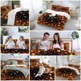 thumbnail image 5 of Maple Leaf Duvet Cover Set Queen Size, Thanksgiving Fall Leaves 4 Piece Soft Microfiber Bedding Set with 1 Duvet Cover, 1 Flat Sheet, 2 Pillowcases, 5 of 9
