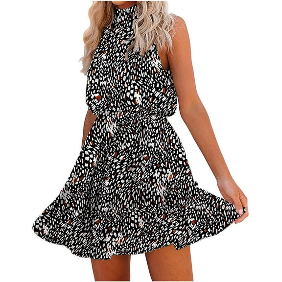 Ichuanyi Summer Dresses Fashion Women Floral Printed Halter Strapless Ruffle Bandage Casual Dress
