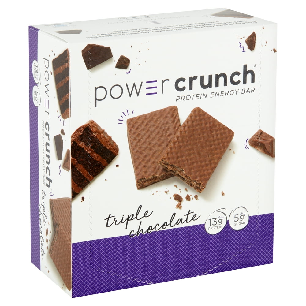 Power Crunch Original Protein Energy Bar Triple Chocolate, 1.4 oz, 12 ...