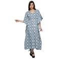 thumbnail image 5 of Moomaya Ladies Plus Size Kaftan Summer Wear Beach Coverup Kimono Caftan Dress - 2XL-3XL, 5 of 6