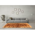 thumbnail image 3 of Ahgly Company Indoor Rectangle Abstract Orange Modern Area Rugs, 2' x 4', 3 of 4