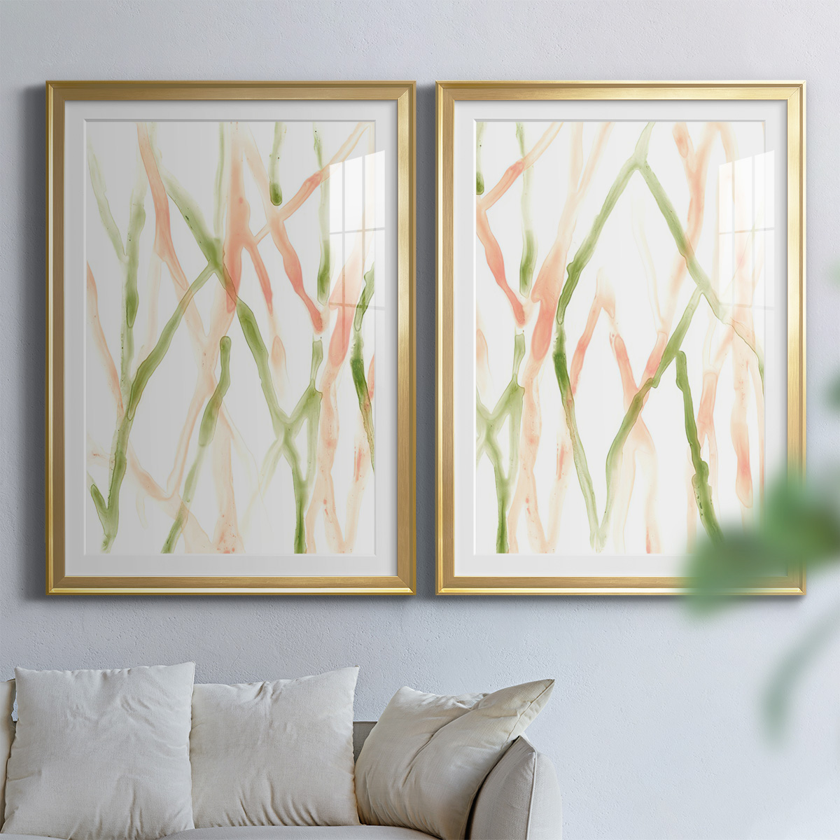 Wexford Home Runnel XIII Premium Framed Print, 22.5" x 30.5" - Ready to Hang, Gold (Set of 2)