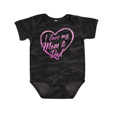 

Inktastic I Love My Mom and Dad in Pink Chalk Heart Gift Baby Boy or Baby Girl Bodysuit