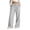 Gray, variant on Womens Palazzo Pants Casual Drawstring Low Rise Oversized Wide Leg Pants Lightweight Straight Leg Gauze Trousers with Pockets