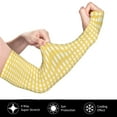thumbnail image 3 of Daiia Yellow Gingham UV Sun Protection Arm Sleeves - Cooling Compression Arm Sleeve - Sports & UV Arm Sleeves for Men & Women, 3 of 8