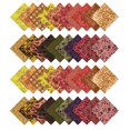 thumbnail image 2 of Soimoi 40Pcs Batik Print Precut Fabrics Strips Roll Up 1.5x42inches Cotton Jelly Rolls For Quilting - Mustard Yellow, 2 of 9