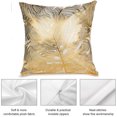 thumbnail image 3 of Funda de almohada blanca de 18x 18 ", traje de 2 piezas, funda de almohada decorativa de sujeción blanca y dorada, funda de cojín para sofá, decoración del hogar, juego de funda de almohada para sala, 3 of 6