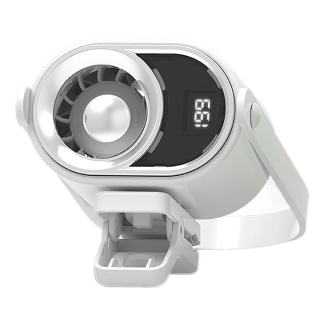 2026 Car Air Conditioner Fan with LED Display, 360° Rotation 199 Speed Adjustable USB Rechargeable Personal Coolin Fan, Portable Mini System for Auto Vehicle Travel(White)