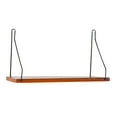 thumbnail image 1 of 1-Tier Wooden Multi-Functional Storage Rack Hanging Wall Storage Holder for Living Room Bedroom Decor - Brown S, 1 of 6
