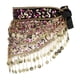 thumbnail image 2 of Bufanda de cadera Sunnimix para danza del vientre con monedas y lentejuelas rosa, 2 of 8