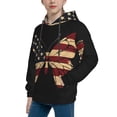 thumbnail image 2 of Xecao Patriotic USA Butterfly Art Print Youth Hoodie Sweatshirt,Boys Hoodies,Essentials Hoodie-X-Large, 2 of 6