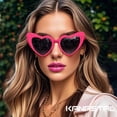 thumbnail image 3 of KANASTAL Heart Sunglasses Pink Womens Mens Trendy UV400 Protection Love Sun Glasses for Party, Wedding, Valentine's Day, Daily Wear, 3 of 7