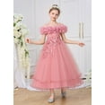 thumbnail image 2 of Flower Girls Tulle Dress - Cute Bow Tutu Dresses Bridesmaid Pageant Gown Birthday Party Dress, 2 of 5