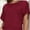 Wine Red, variant on Women's Casual Short Sleeve Dolman Top Boat Neck T Shirts