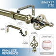 thumbnail image 3 of Urbanest Adjustable Single Curtain Rod Set Portia Finials – 1 -Inch Diameter, With Antique Brass Rod, 84–120 Inches, 3 of 6