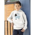 thumbnail image 2 of Lama Groom Fancy Tuxedo Hoodie Juniors - Youth Hoodie, White, Medium, 2 of 4